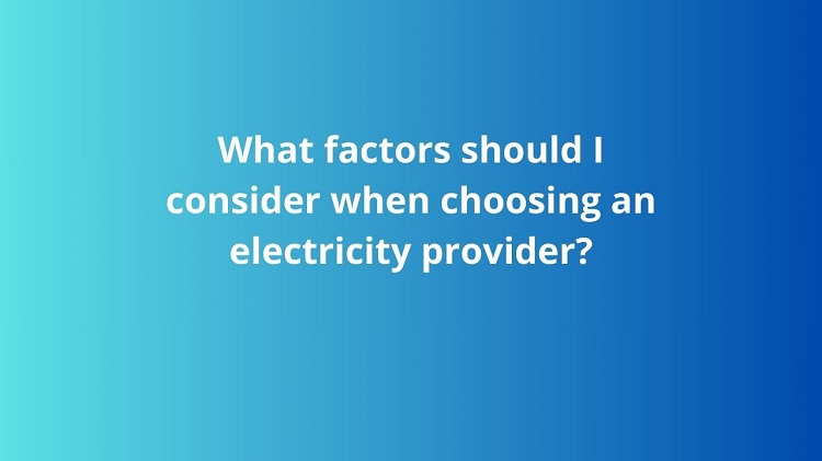 choose electricity provider